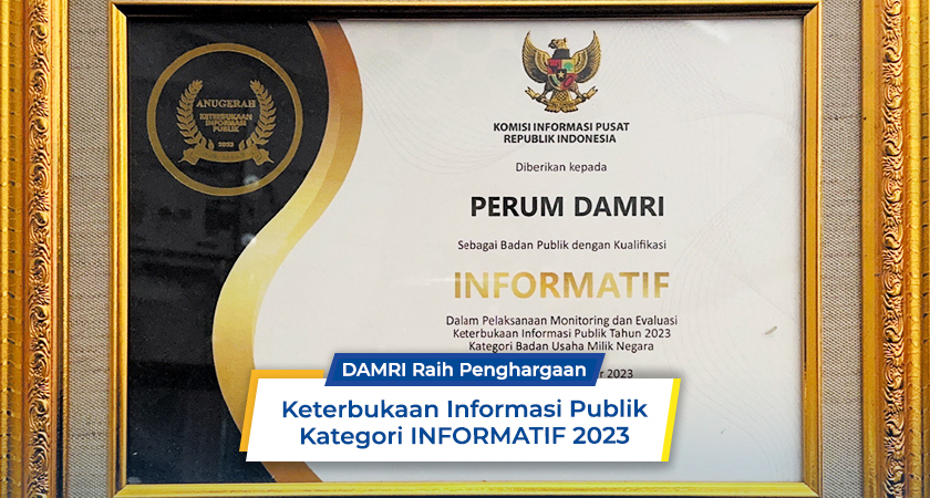 DAMRI Meraih Penghargaan Keterbukaan Informasi Publik Kategori INFORMATIF 2023